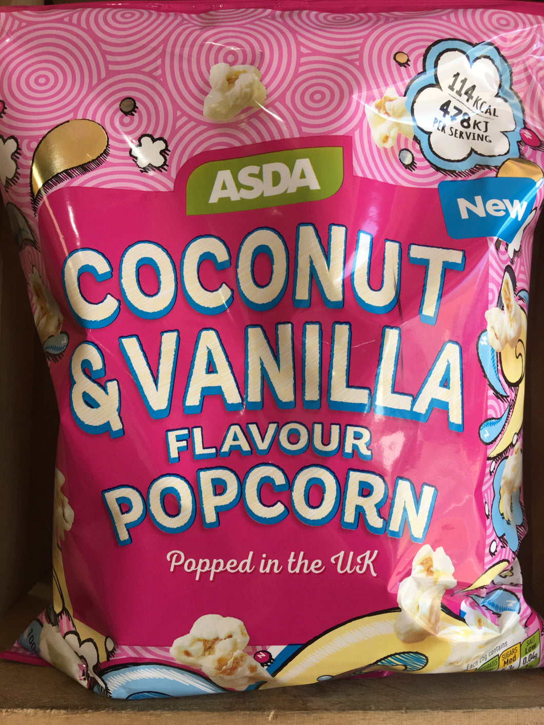 Low Price Coconut & Vanilla Flavour Popcorn 100g