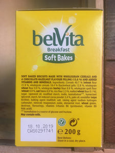 BelVita Breakfast Biscuits Bars Soft Bakes Chocolate Filled (4x50g)