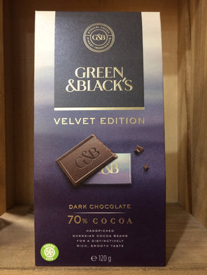 Green & Black's Dark Chocolate 70% Velvet Edition 120g