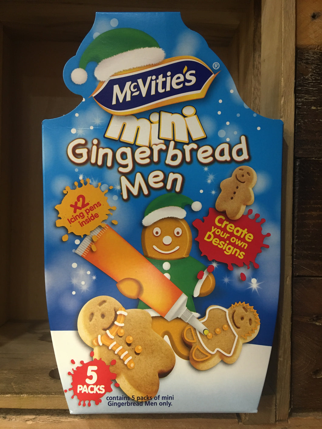 McVities Mini Gingerbread Men Kit 5 pack with 2x Icing Pens