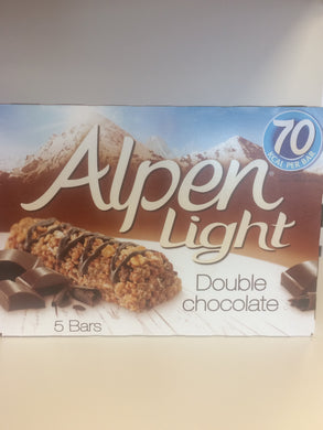 Alpen Light Double Chocolate Bars 5x 19g