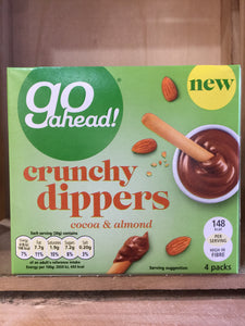 8x Go Ahead Crunchy Dippers Cocoa & Almond 4 Pack 120g