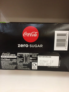 Coke Zero 12x 330ml pack