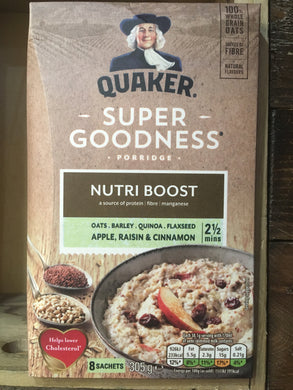 Quaker Oats Super Goodness Porridge Apple, Cinnamon & Raisin 305g