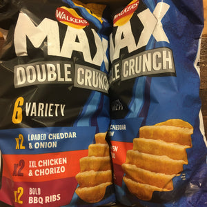 12x Walkers Max Double Crunch Variety Crisps (2 Packs of 6x27g)