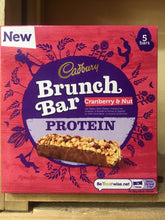 25x Cadbury Brunch Cranberry & Nut Protein Bars (5 Packs of 5x32g Bars)