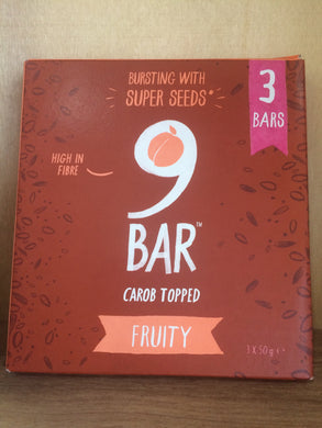 9NINE Super Seeds Carob Top 3x 50g Bars