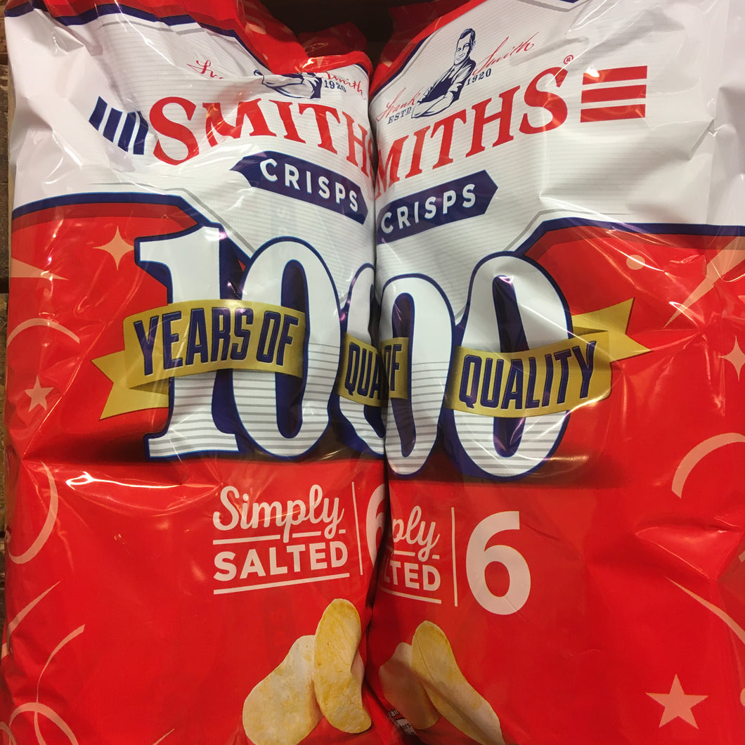 12x Smiths Simply Salted Crisps (2 Packs of 12x25g)