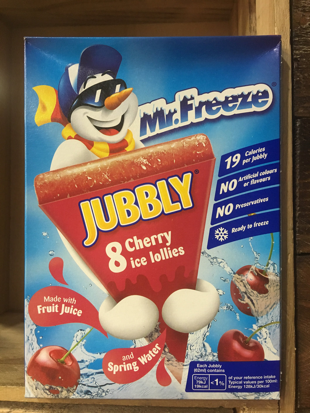 Mr Freeze Jubbly 8 Cherry Ice Lollies 8x62ml