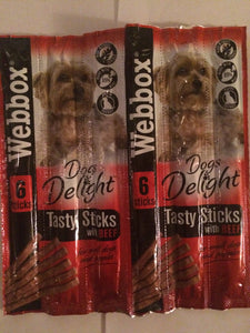 Webbox Dog Delight Tasty Sticks with Beef 6 Sticks