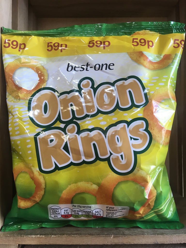 Best-One Onion Rings Fried Onion Flavour Snack 75g & Low Price Foods Ltd
