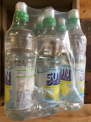 12x Sun Spring Lemon & Lime Flavoured Water Sportscap (12x500ml)