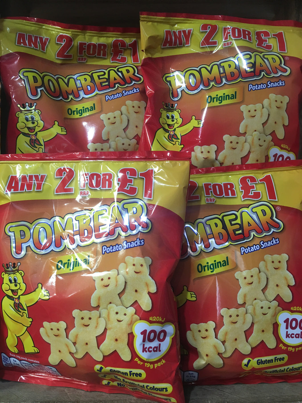 4x Pom-Bear Original Potato Snack (4x19g)