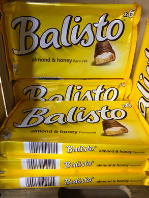 36x Balisto Almond & Honey Flavoured Cereal Bars (6x6x18.5g)