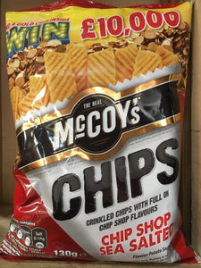 McCoy's Chips Chip Shop Sea Salted 130g