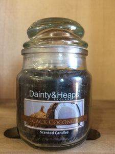 Dainty & Heaps Black Coconut Scented Candle 3oz