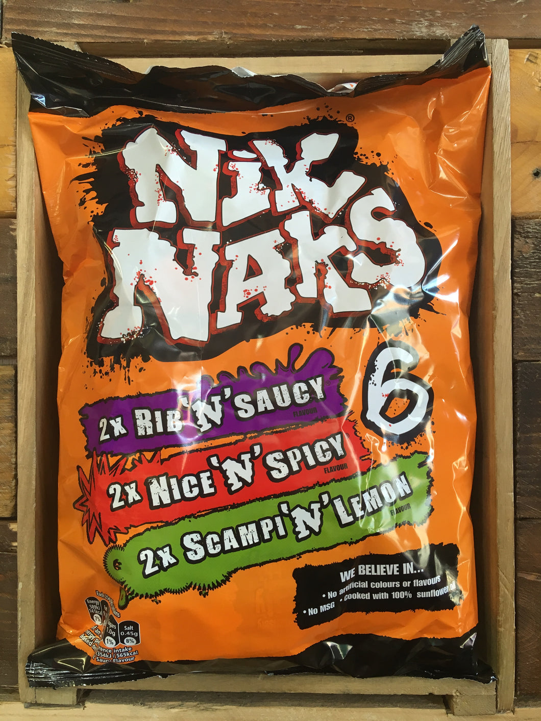 Nik Naks Assorted 6 Pack (6x25g)