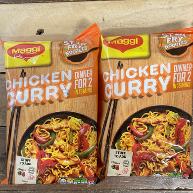 2x Maggi Stir Fry Noodles Chicken Curry Flavour (2x185g)