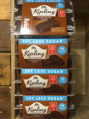 24x Mr Kipling Chocolate Slices 30% Less Sugar (4x 6 Packs)