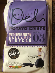 9x Market Deli Mediterranean Balsamic Vinegar Crisps Share Bags (9x150g)