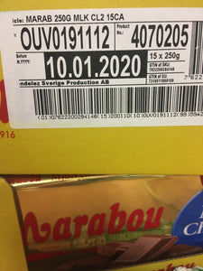 Marabou Mjolk Choklad Swedish Milk Chocolate 250g (Check Best Before Date)