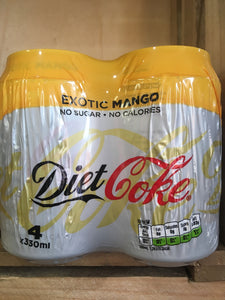 Diet Coke Exotic Mango 4 Pack (4x330ml)