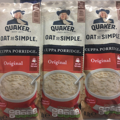 10x Quaker Cuppa Porridge Original (10x44.8g)