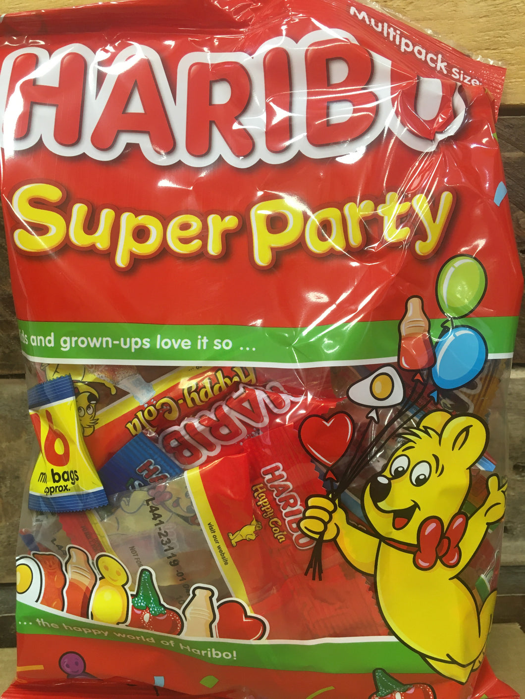 48x Haribo Super Party Mini Bags (3 Packs of 16 Mini Bags)