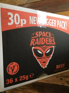 36x Space Raiders Beef Corn Snacks (36x25g)