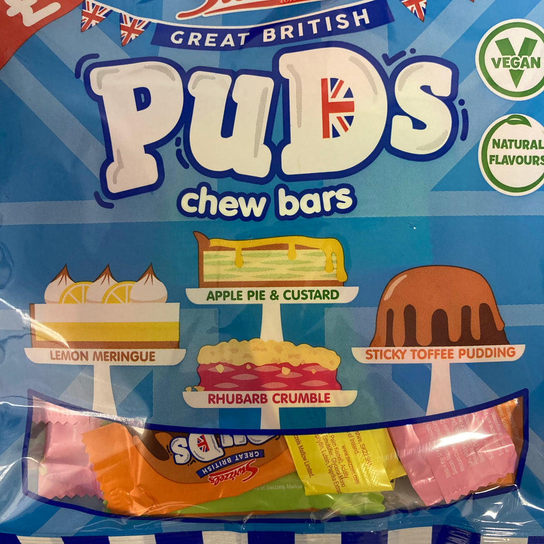 4x Swizzels PUDS Chew Bar Bags (4x135g)