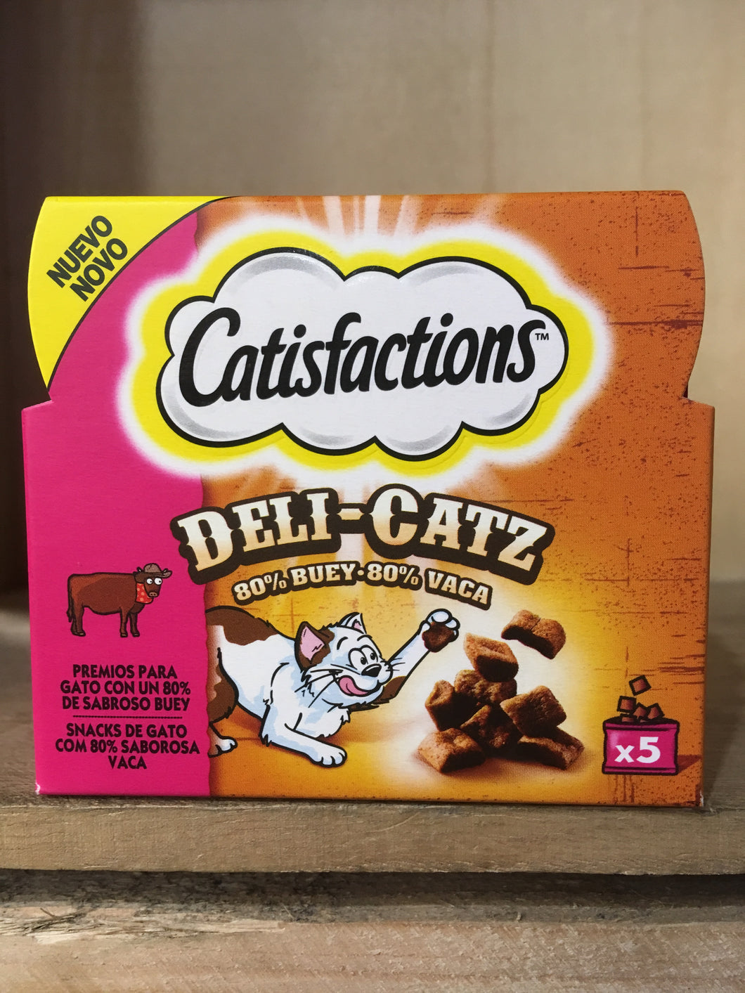 Dreamies Catisfactions Deli-Catz Beef Meaty Cat Treats 5 Pack (5x5g)