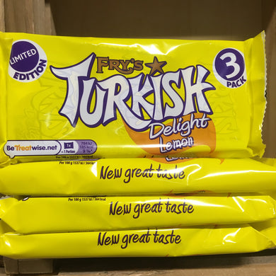 12x Fry's Turkish Delight Lemon (4 Packs of 3x51g)