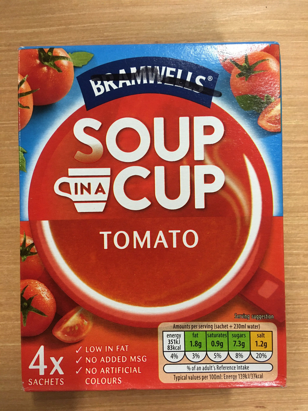 Bramwells Tomato Soup in a Cup 4x Sachets 91g