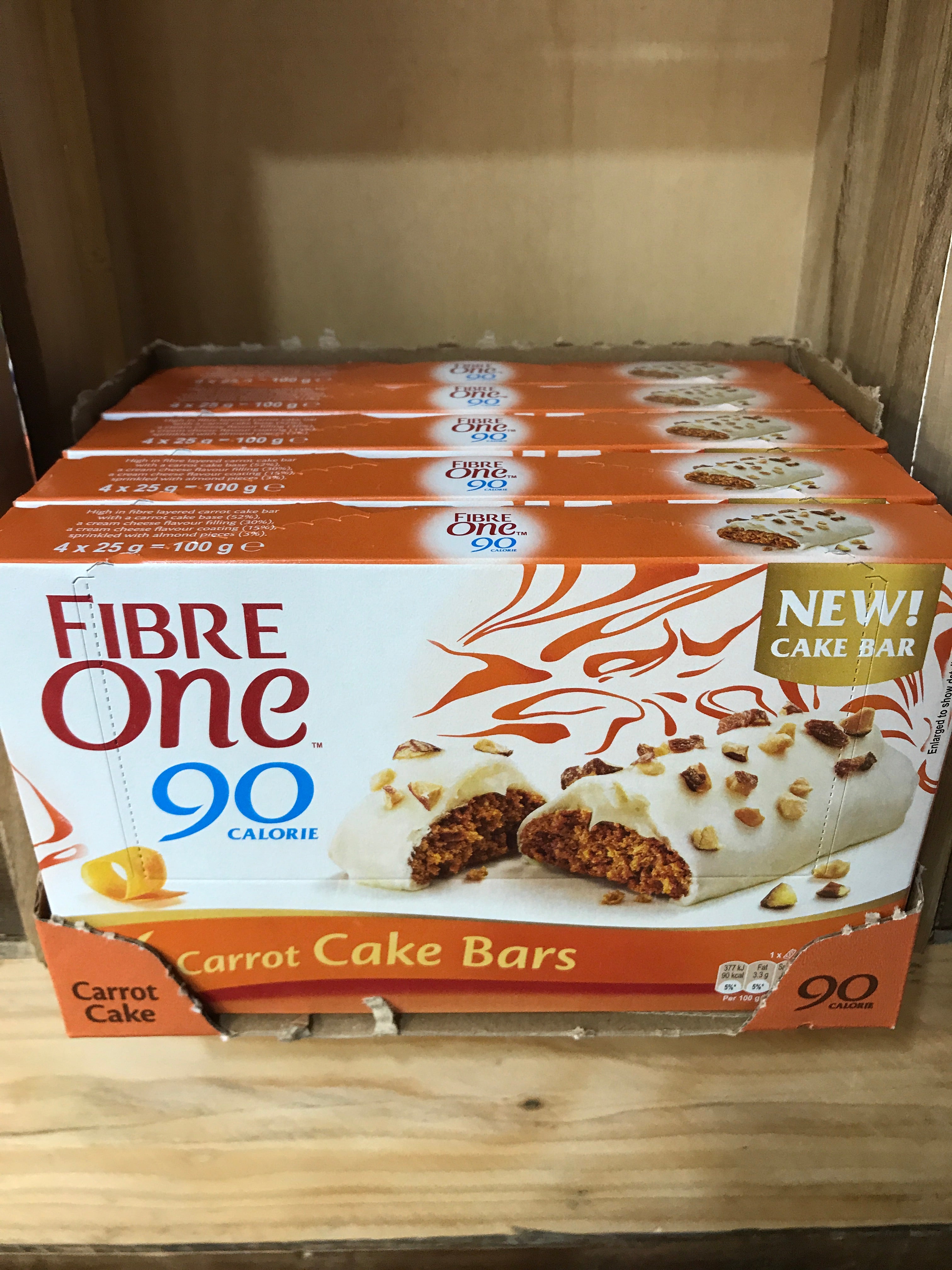 20x Fibre One Carrot Cake Bars (5 Packs of 4x25g) Low Price