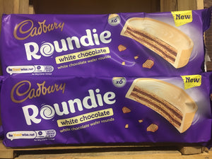 18x Cadbury Roundie White Chocolate Biscuits (3 Packs of 6)