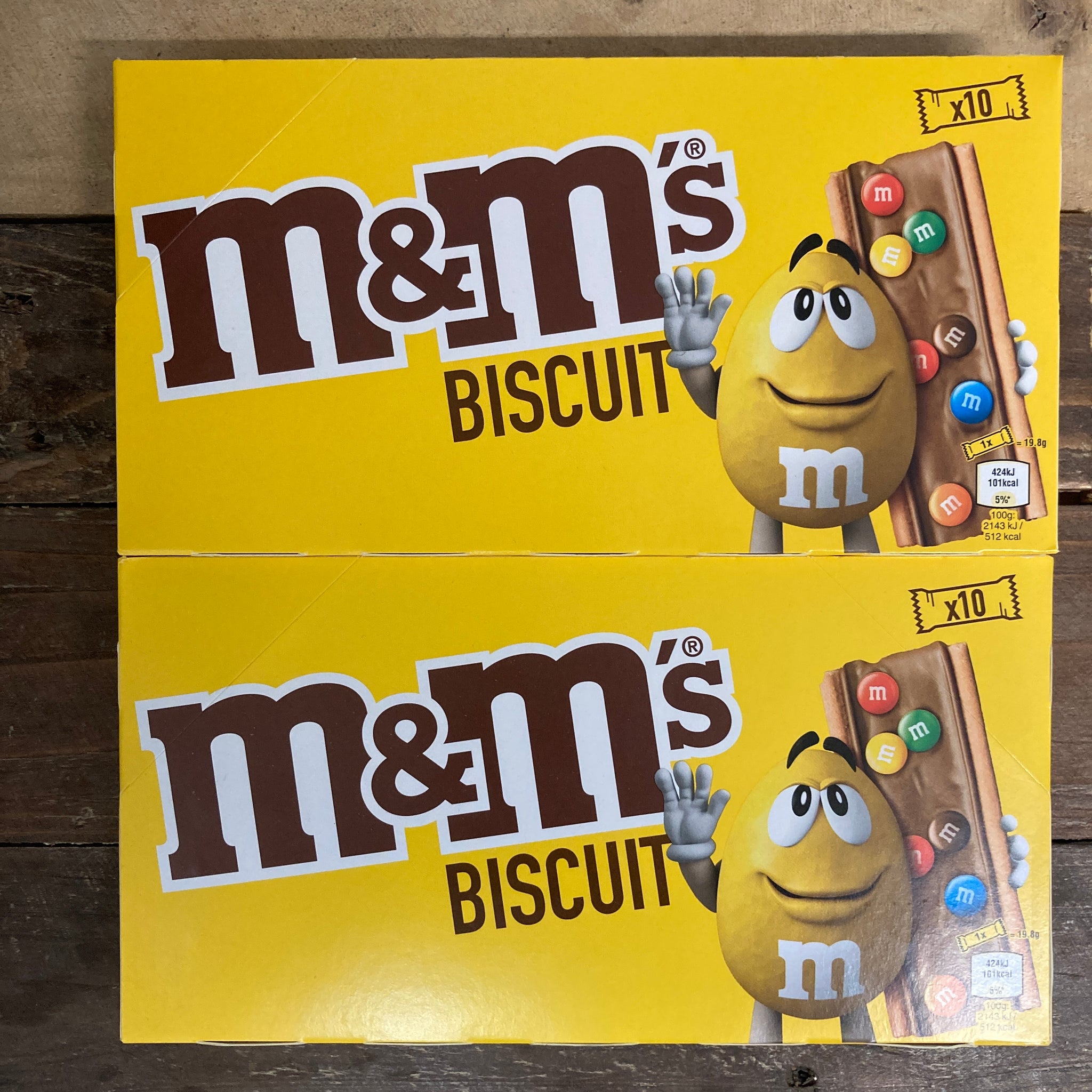 20x M&M's Chocolate Biscuit Bars (2 Packs of 10)