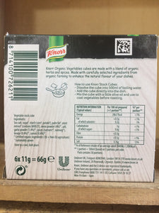 Knorr Organic Vegetable Stock Cubes 6x11g