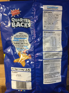 Golden Wonder Quarter Backs Cheeseburger Flavour Corn Snacks 8 Pack (8x16g)