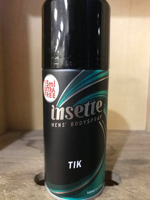 Insette Men's Body Spray Tik 165ml
