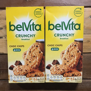 12x Belvita Crunchy Chocolate Chips Biscuits (2 Packs of 6x50g)
