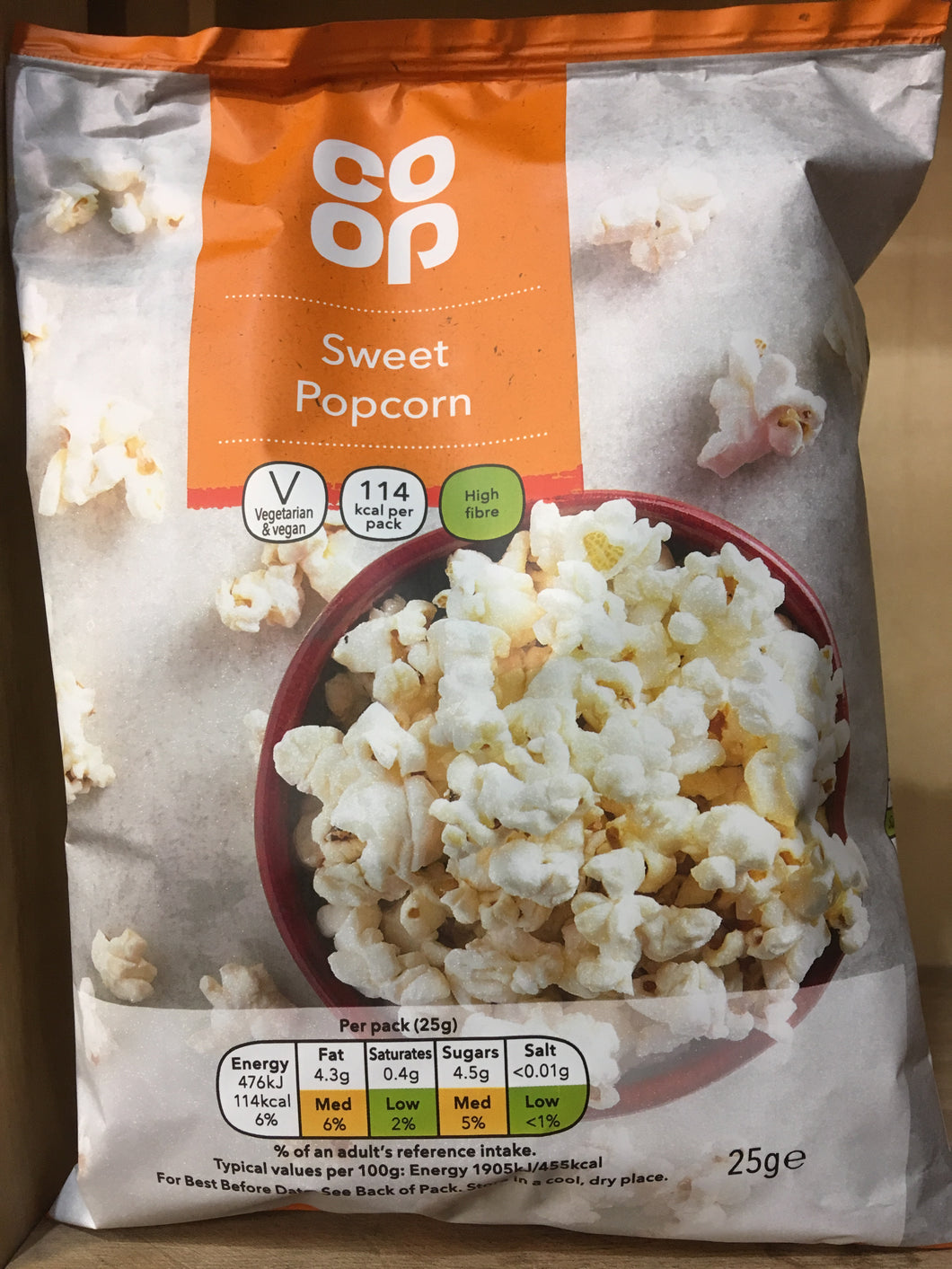 Low Price Sweet Popcorn 25g