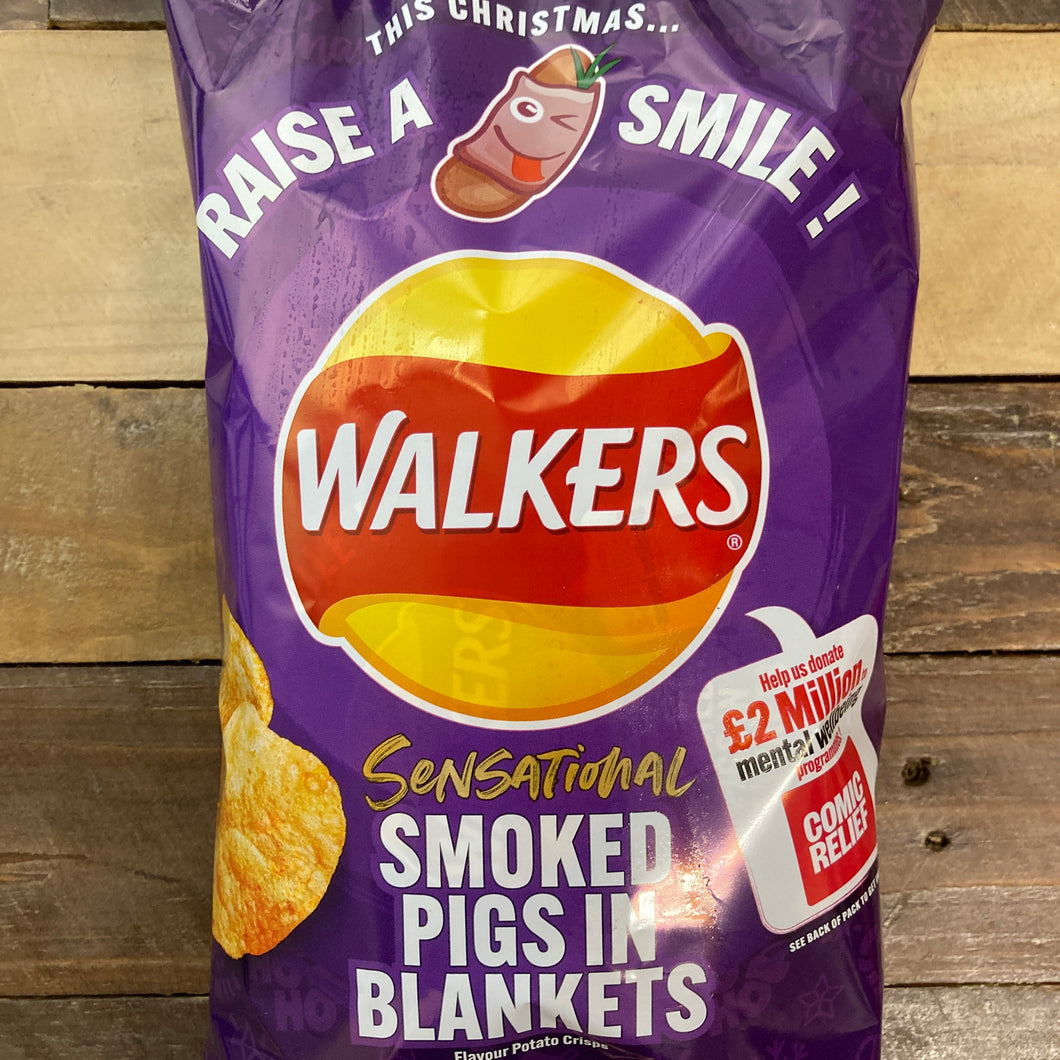10x Walkers Smoked Pigs In Blankets Crisp Bags (2 Packs of 5x25g)