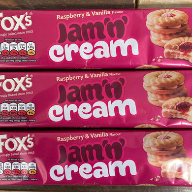 3x Foxs Jam & Cream Biscuits (3x150g)