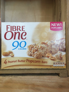 Fibre One 90 Calorie Peanut Butter Popcorn Bars 4x21g