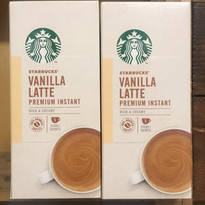 10x Starbucks Vanilla Latte Instant Coffee (2 Packs of 5x21.5g Sachets)