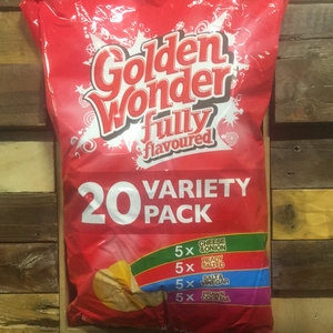 Golden Wonder 20 Pack Variety Crisps (20x25g)