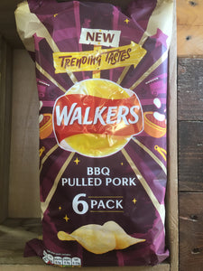 12x Walkers BBQ Pulled Pork Crisp (2x Packs of 6x25g)