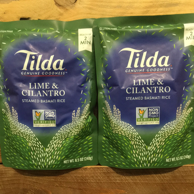 2x Tilda Lime & Cilantro (Coriander) Basmati Steamed Rice (2x240g)
