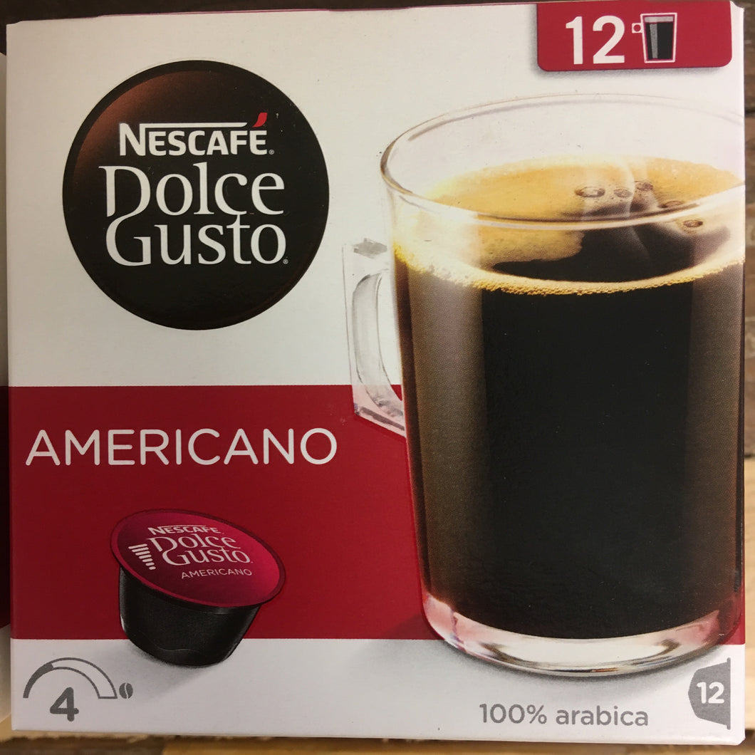 24x Dolce Gusto Americano Pods (slightly squashed)(2 Packs of 12 pods)