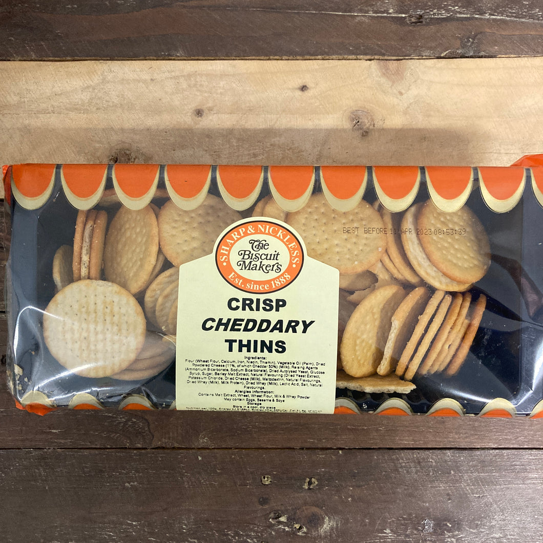 Crisp Cheddary Thins Cheese Biscuits 300g